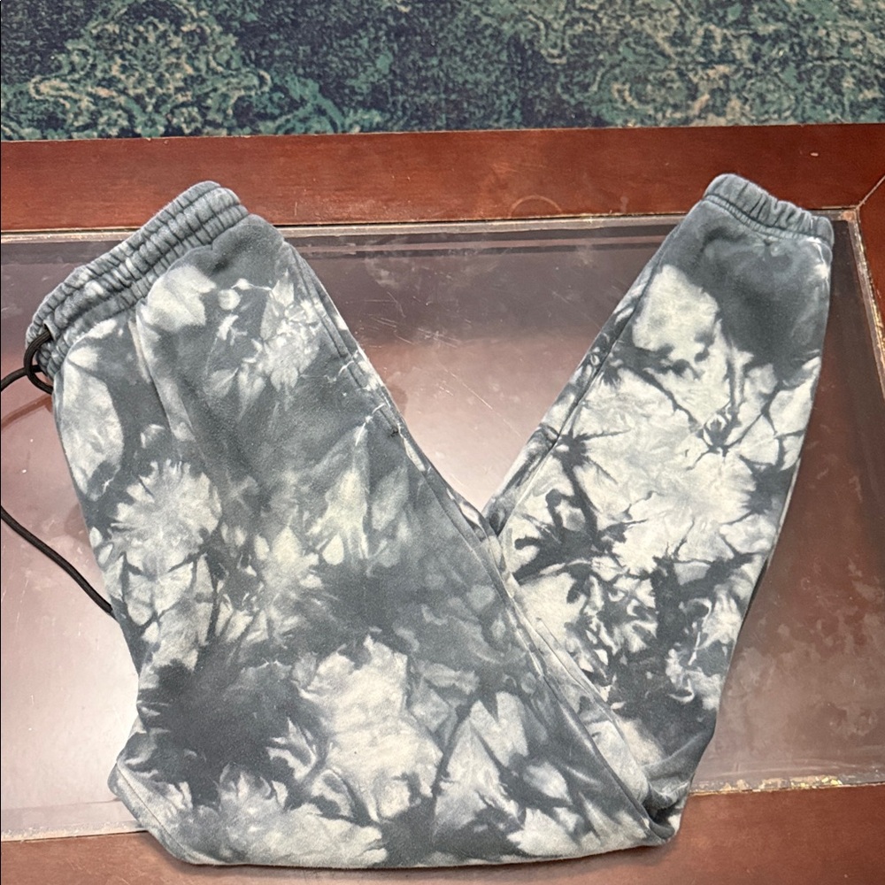 Gray Tie-Dye Sweatpants